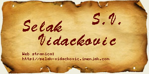 Selak Vidačković vizit kartica
